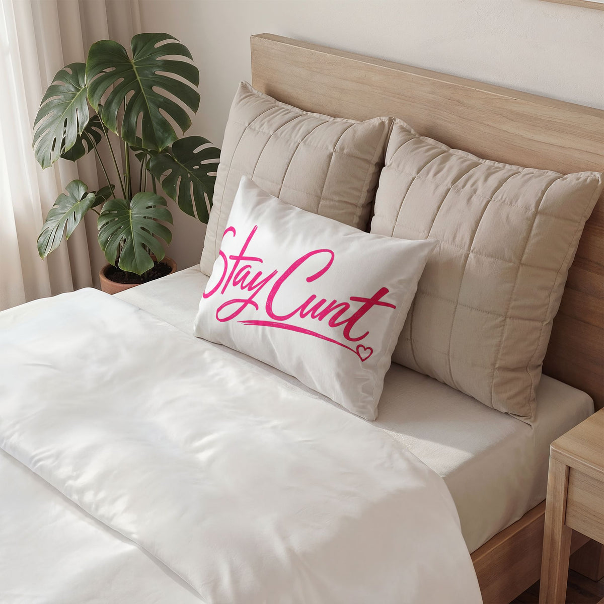 Stay Cunt™ Cotton Pillow Sham | 26" × 20" SHAM ONLY