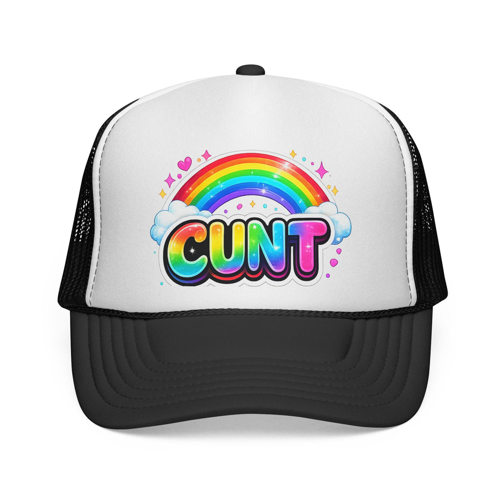 CUNT Rainbow Trucker Hat | Retro Mesh Snapback Cap