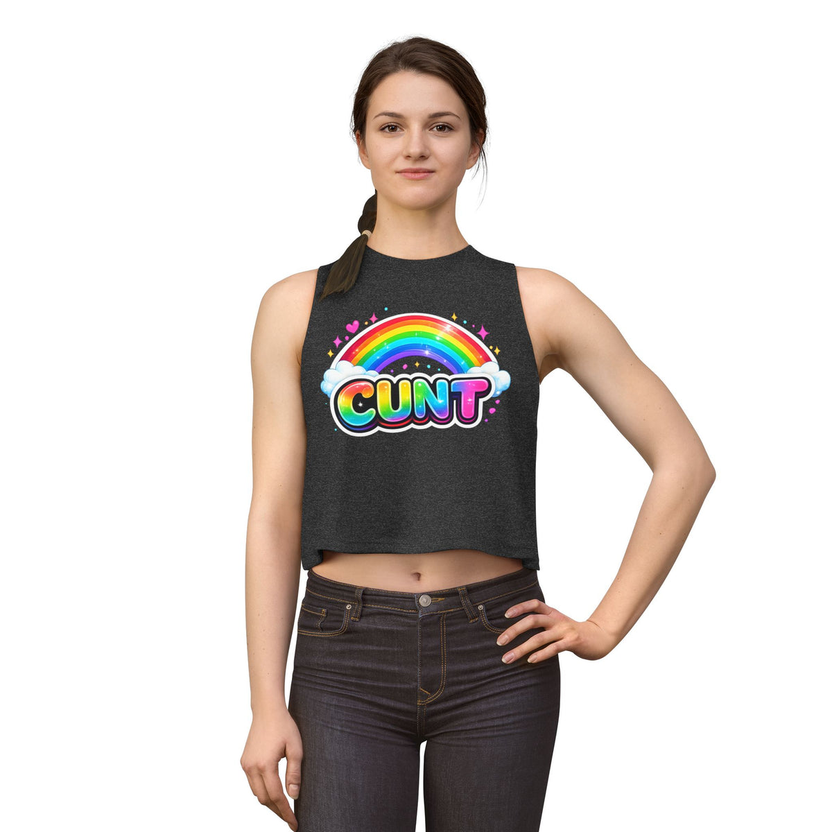 CUNT Pride Crop Tank | Soft Women's Crop Top
