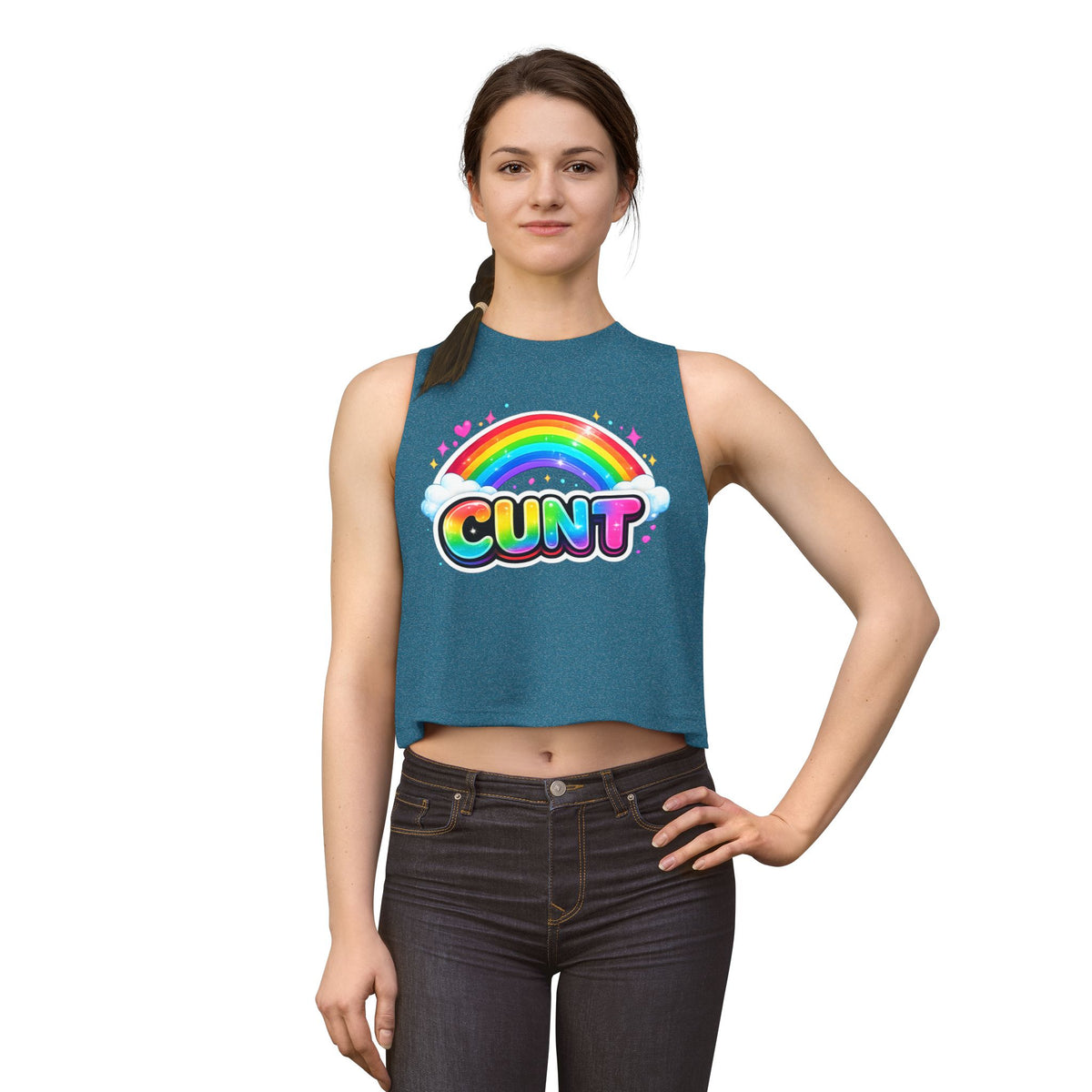 CUNT Pride Crop Tank | Soft Women's Crop Top