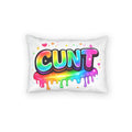Rainbow CUNT™ Cotton Pillow Sham | 26" × 20" | SHAM ONLY