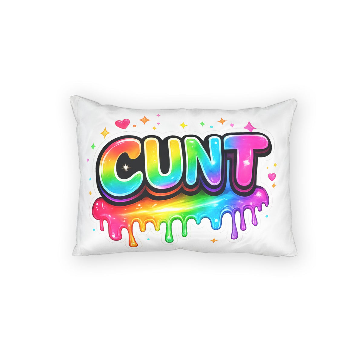 Rainbow CUNT™ Cotton Pillow Sham | 26" × 20" | SHAM ONLY
