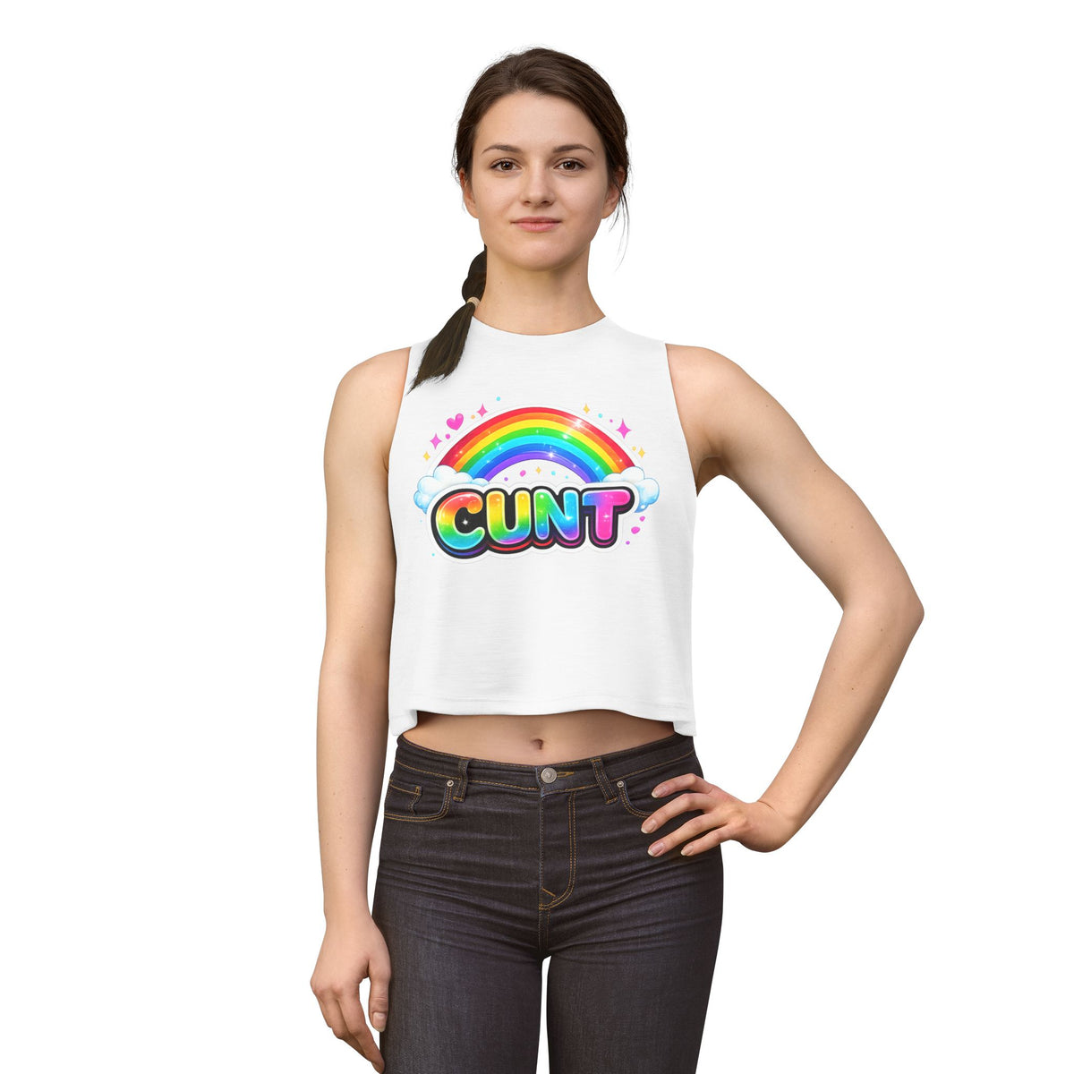 CUNT Pride Crop Tank | Soft Women's Crop Top