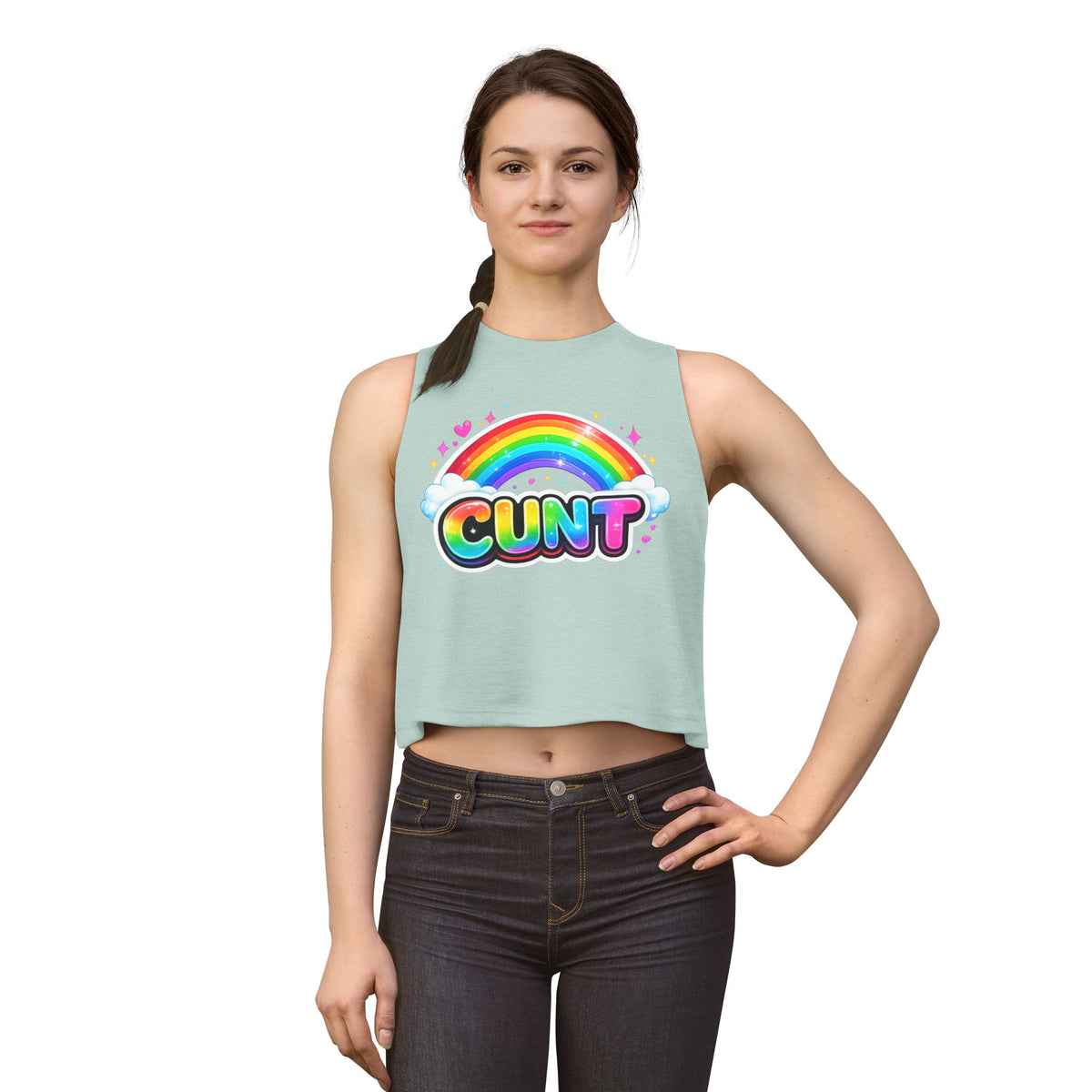 CUNT Pride Crop Tank | Soft Women's Crop Top
