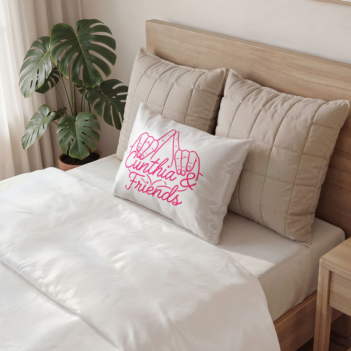 Cunthia & Friends™ Cotton Pillow Sham | 26" × 20" | SHAM ONLY